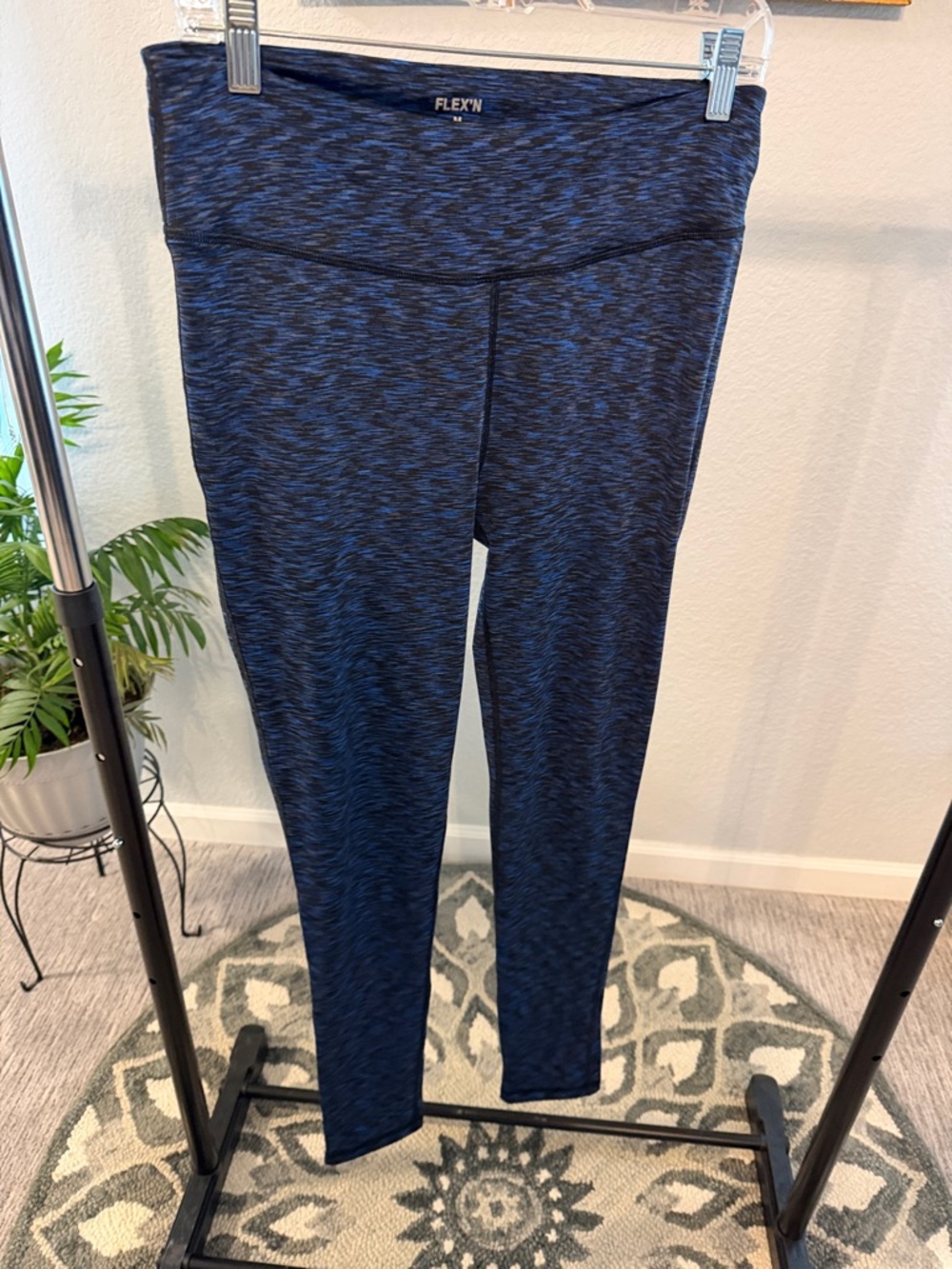FLEX'N Active Leggings in Heathered Navy